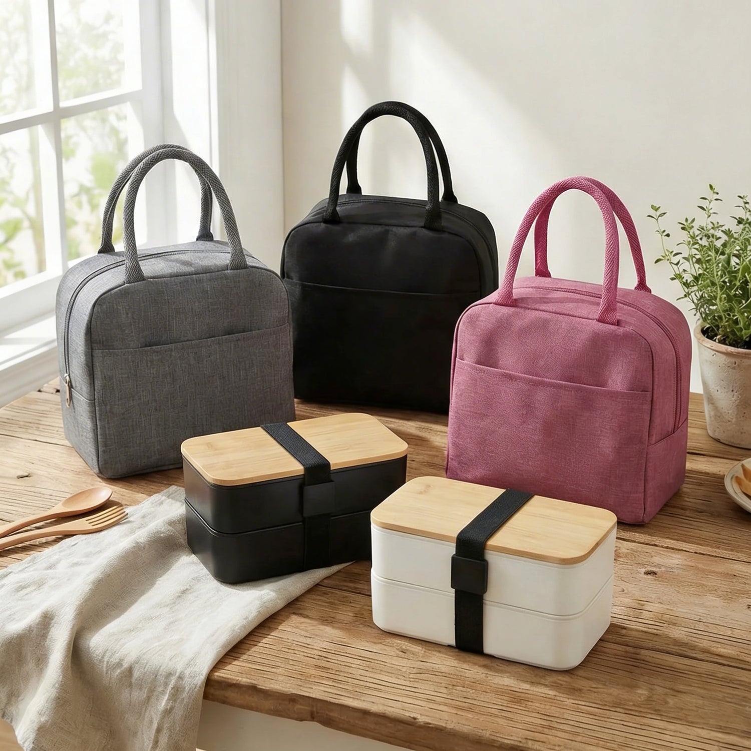 Bento Box Japonés | Tapa de Bambú