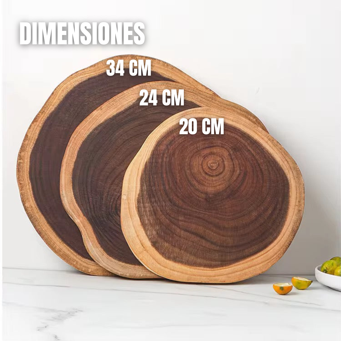 Tabla Rústica 100% Madera de Acacia