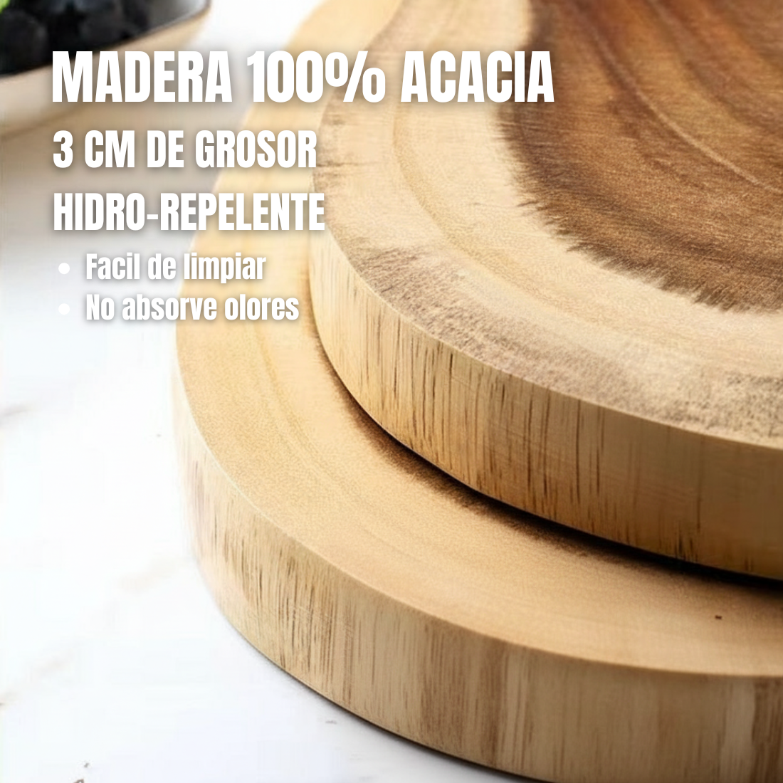 Tabla Rústica 100% Madera de Acacia